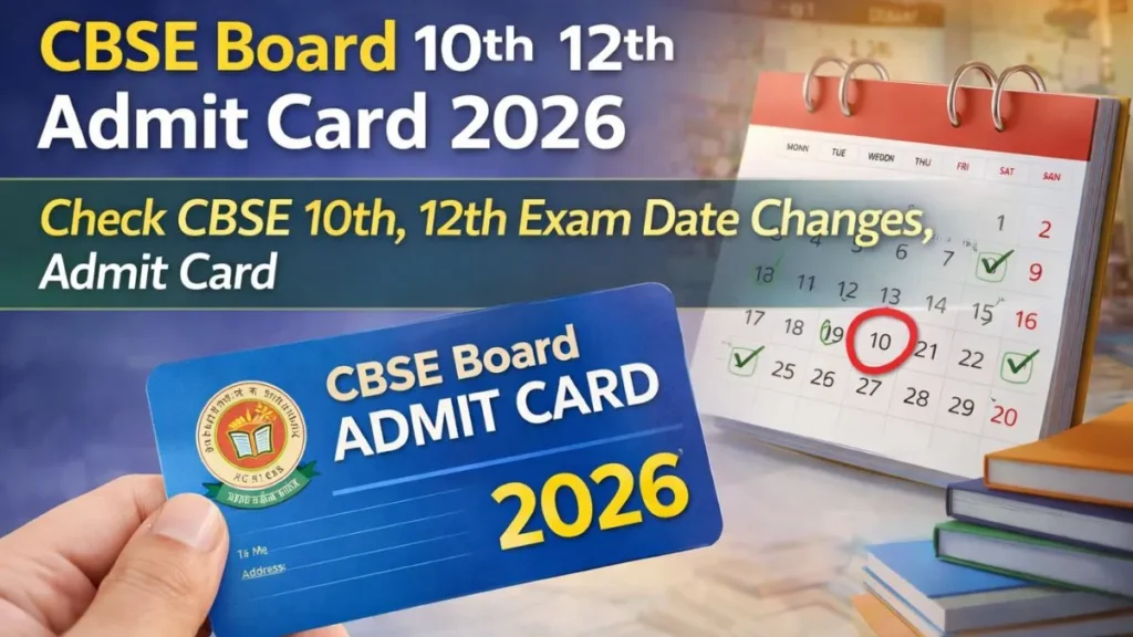 CBSE Board 10th 12th Admit Card 2026