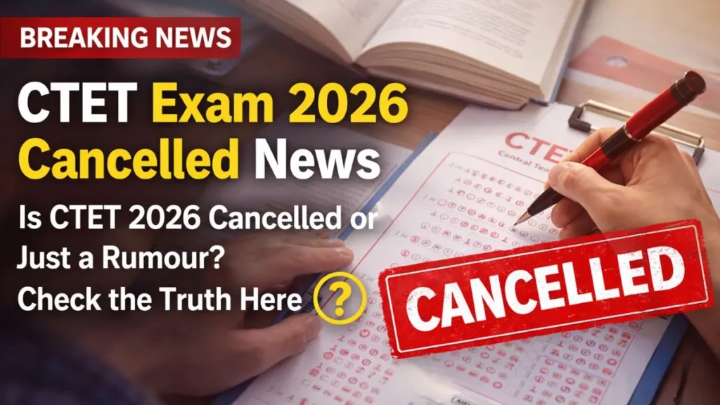 CTET Exam 2026 Cancelled News